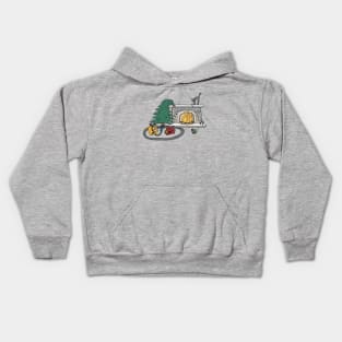 Christmas morning Kids Hoodie